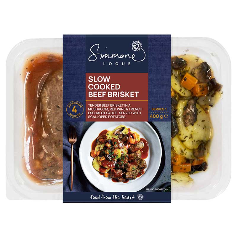Simmone Logue Slow Cooked Beef Brisket With Mushroom & Wine Chilled Meal